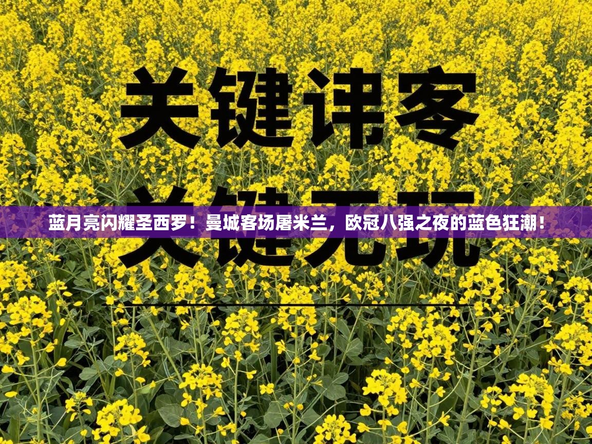 蓝月亮闪耀圣西罗!曼城客场屠米兰,欧冠八强之夜的蓝色狂潮! 第2张